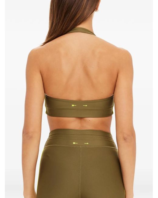 The Upside Green Halterneck Sports Bra