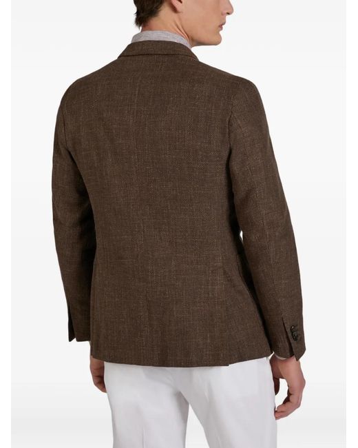 Incotex Brown Mélange-Effect Blazer for men