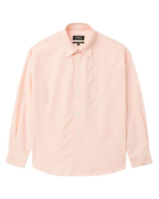 A.P.C. Pink Greg Hemd aus Baumwolle