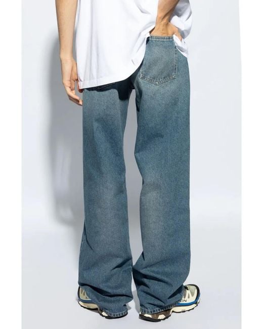 MM6 by Maison Margiela Blue Wide-Leg Denim Jeans for men