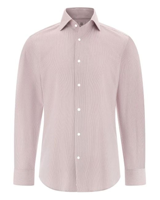 メンズ Boggi ストライプ シャツ Pink