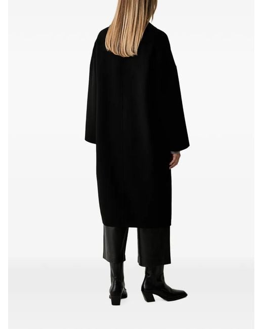 ViCOLO Black Double-Breasted Coat