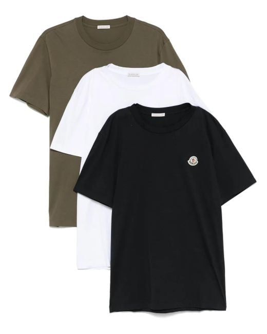 Moncler Black T-Shirt Pack for men