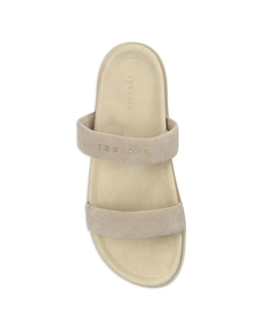 Inuikii White Strap-Upper Leather Sandals