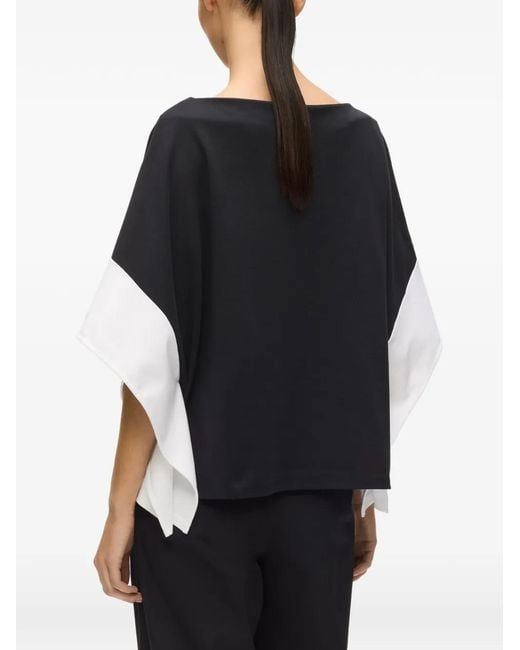 Karl Lagerfeld Black Top Sm Over Detail