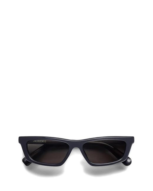 Jacquemus Black Trapezi Rectangle-Frame Sunglasses