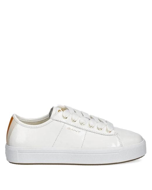 Zapatillas de piel con cordones Gant de color White