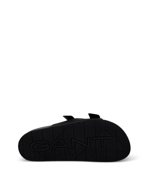 Gant Black Buckle-Fastening Slides for men