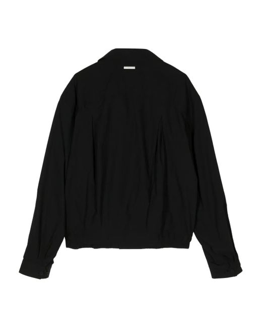 C2H4 Black Button-Up Shirt Jacket for men