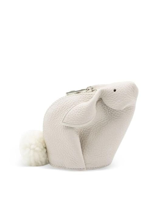 Loewe White Bunny Leather Coin Purse