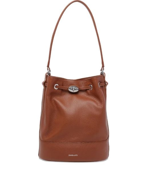 Zanellato Brown Small Mondà Bucket Bag