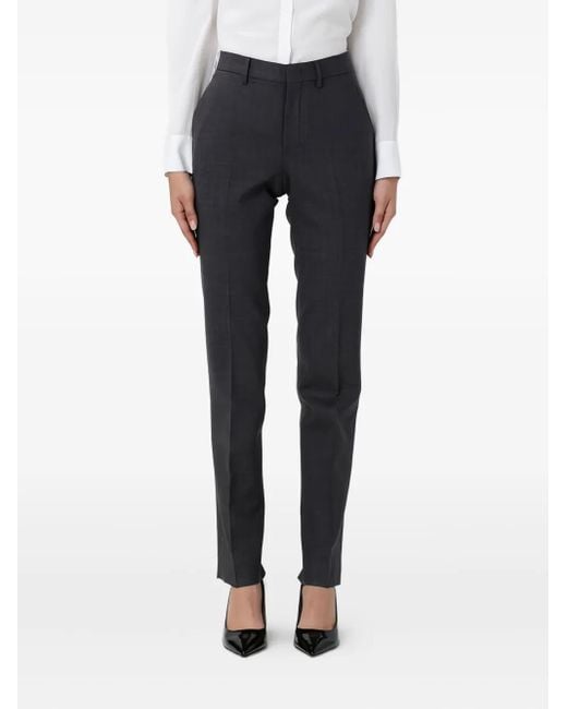 Tagliatore Blue High-Waisted Tailored Trousers