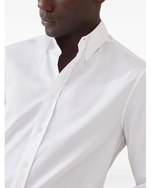 メンズ Brunello Cucinelli コットン シャツ White