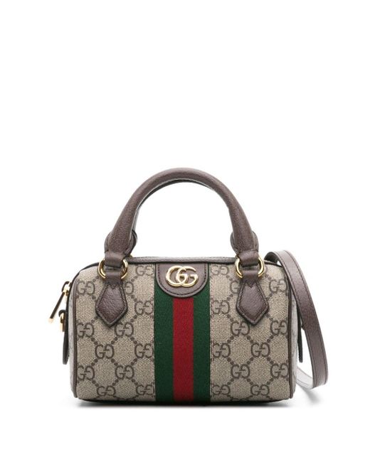 Gucci Brown Ophidia GG Supreme Mini Bag