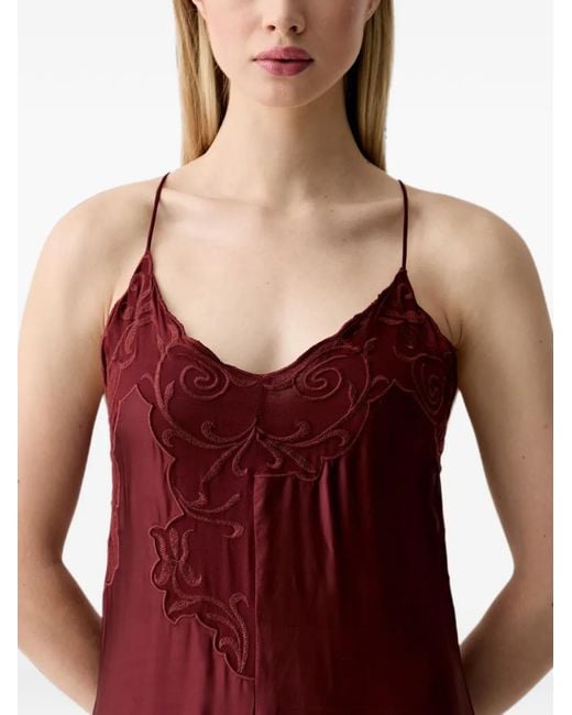 INTROPIA Amalia Embroidered Spaghetti-Strap Midi Dress