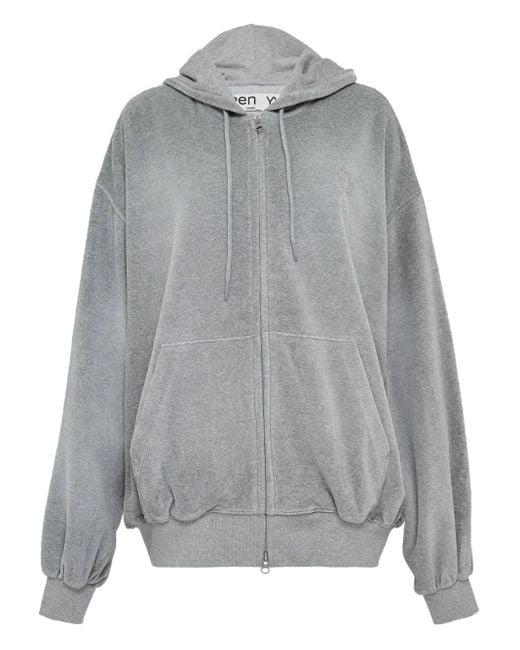 OPEN YY ベロア パーカー Gray