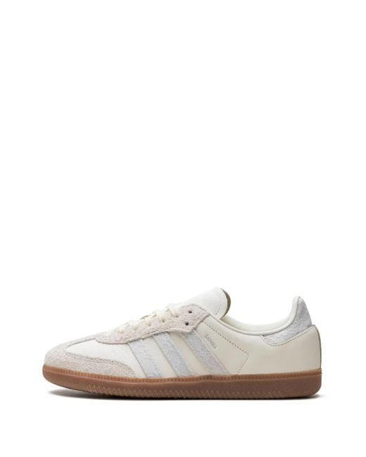 Adidas White Suede Leather Samba Sneakers