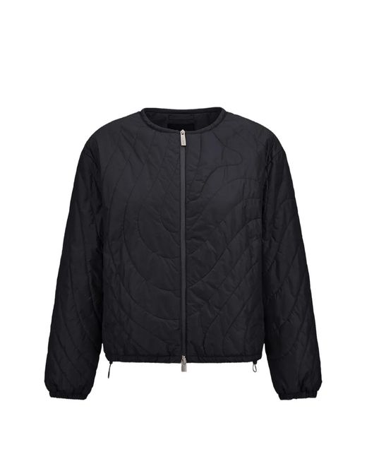 Laminar Blue Quilted Crew-Neck Jacket