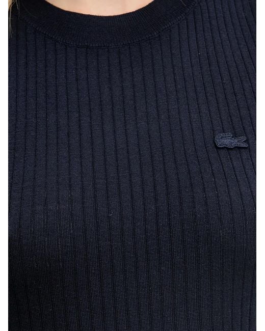 Lacoste Blue Logo-Patch Sleeveless Sweater