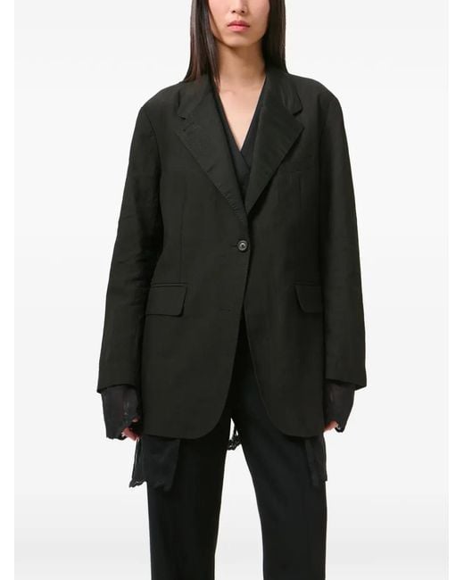 Our Legacy Black Reversible Drip Single-Breasted Blazer