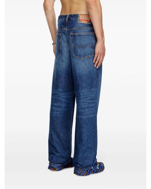 Jean D-Macro À Patch Logo DIESEL pour homme en coloris Blue