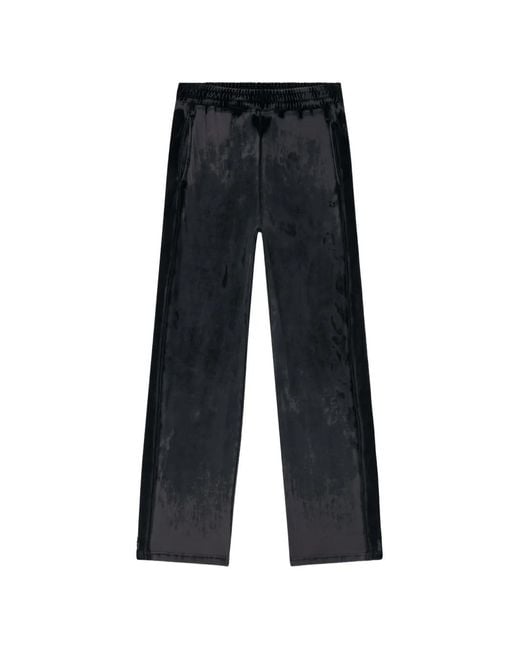 DIESEL Black Devoré-Effect Chenille Track Pants for men