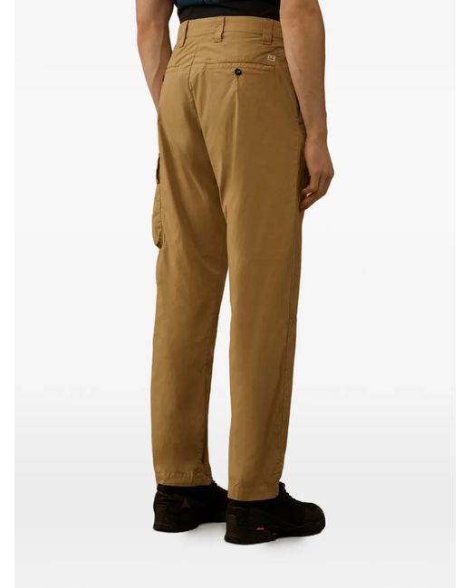 C P Company Natural 50 Fili Lens-Detail Cargo Pants for men