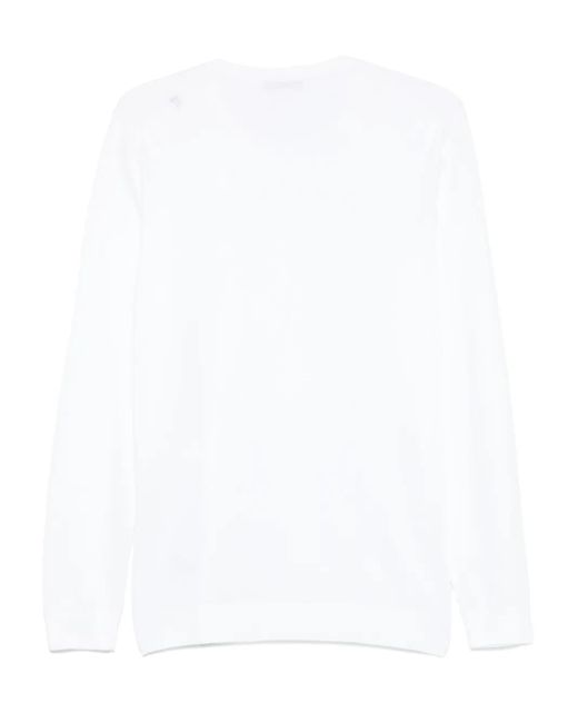 Fay Men's White Round-Neck Cotton Sweatshirt sweatshirts