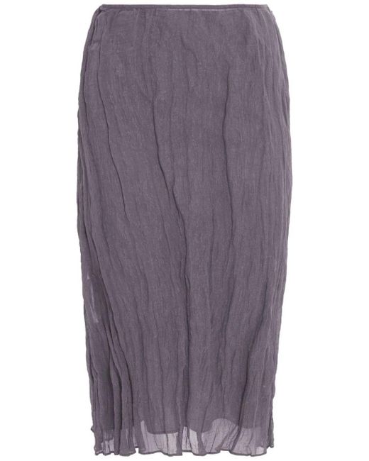 Altuzarra Purple Bresson Crinkled Pencil Skirt