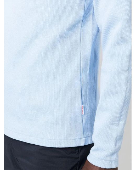 Orlebar Brown Blue Muir Zip-Collar Sweatshirt for men