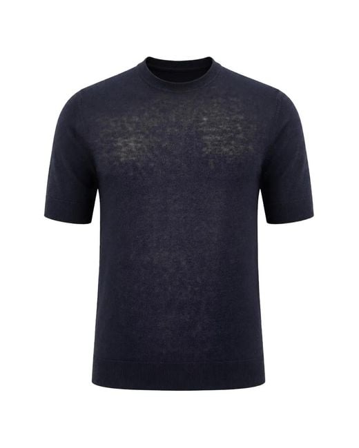 FILIPPO DE LAURENTIIS Blue Short-Sleeve T-Shirt for men