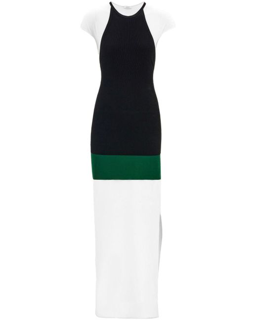 Robe mi-longue à design superposé Ferragamo en coloris White