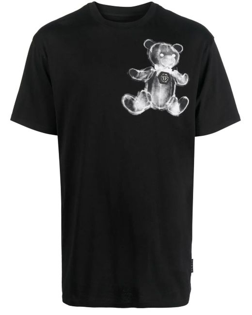 Philipp Plein Black Teddy Bear Short-Sleeve T-Shirt for men