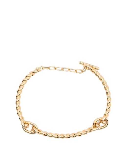Ferragamo Metallic Gancini Twisted-Link Bracelet