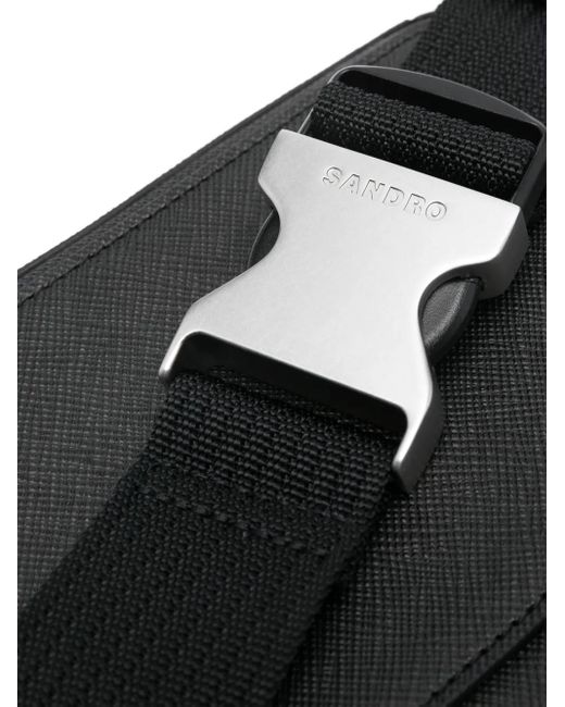 Borsa Messenger Con Logo di Sandro in Black da Uomo