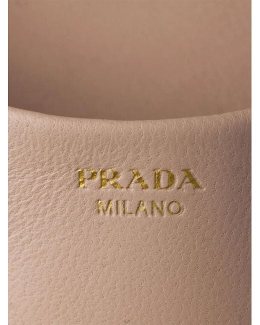 Prada Pink Sandales Plates-Formes En Cuir Nappa