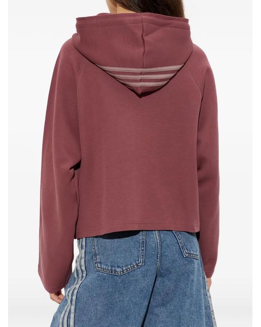 Adidas Logo-Embroidered Side-Stripe Hoodie