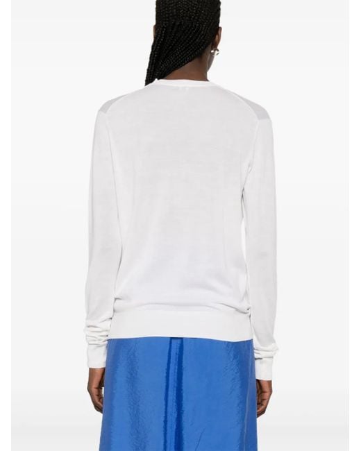 Totême White Crew-Neck Top