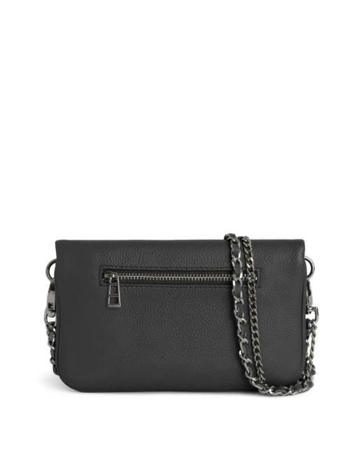 Bandolera con solapa y apliques Zadig & Voltaire de color Gray