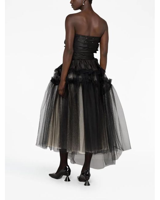 Maison Margiela Black Décortiqué Corset-Style Tulle Dress