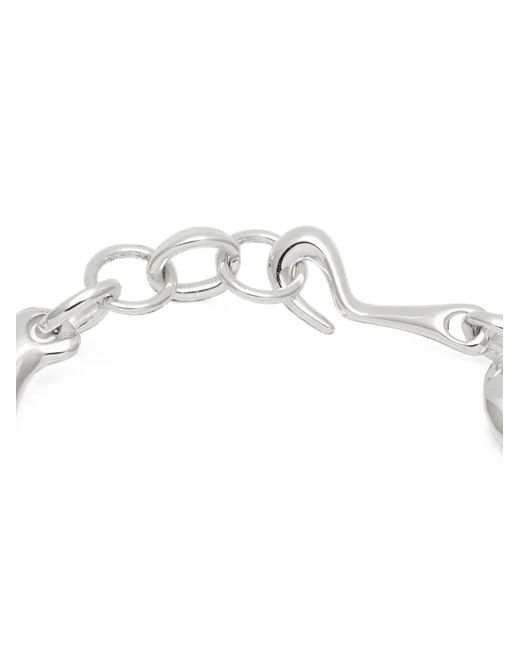 Yoj White Agapi Heart-Link Bracelet