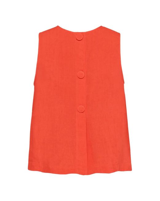 Eres Red Sleeveless Top