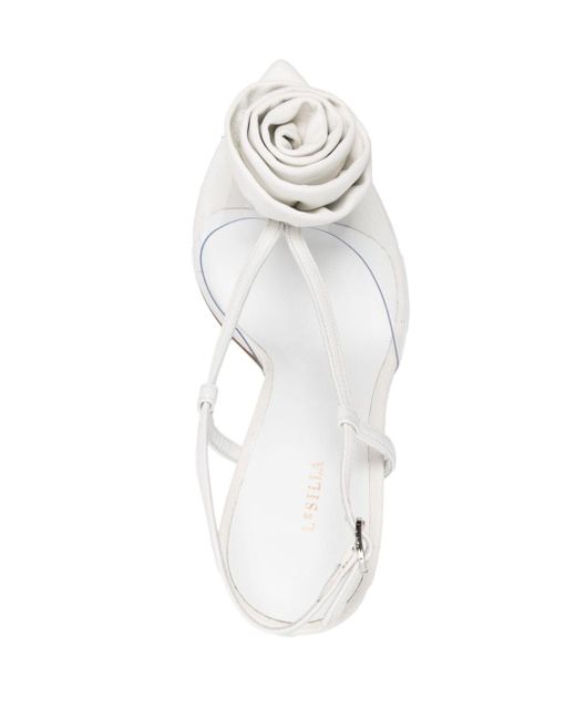 Sandalias Rose con tacón de 110 mm Le Silla de color White