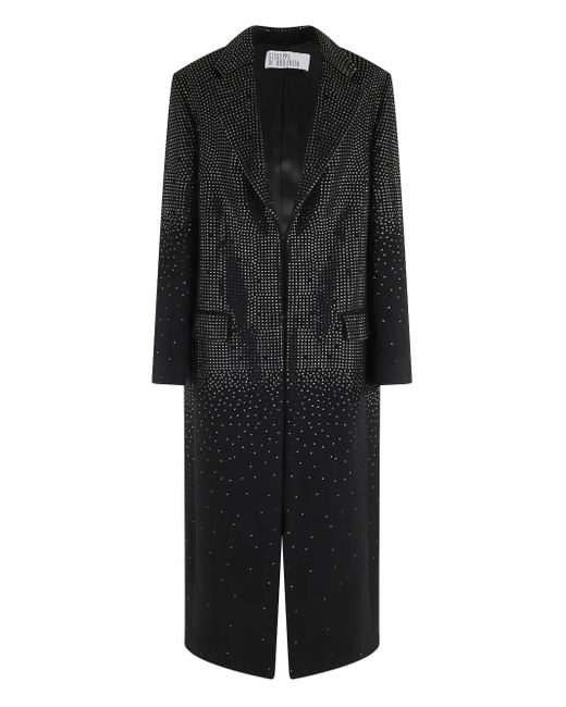 Abrigo con detalles de cristal GIUSEPPE DI MORABITO de color Black