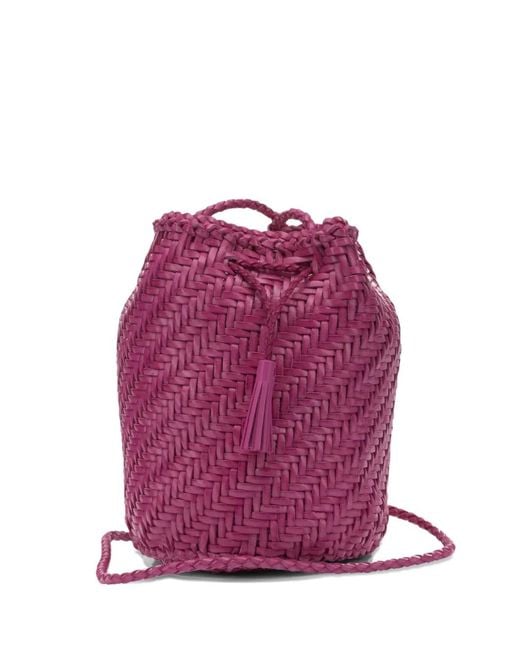Dragon Diffusion Purple Pompom Double Jump Shoulder Bag