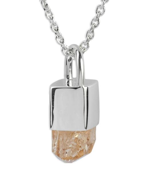Parts Of 4 White Sterling Talisman Imperial Topaz Necklace