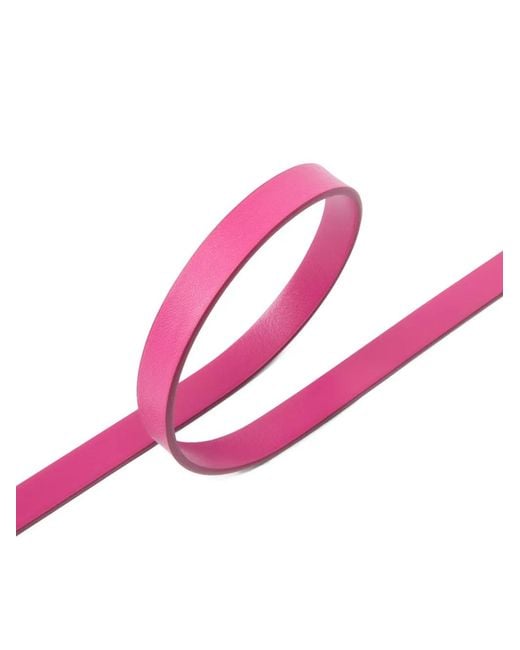 Pinko Pink Logo-Plaque Leather Belt