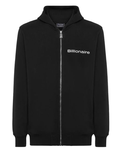 Sudadera con capucha y logo Billionaire de hombre de color Black