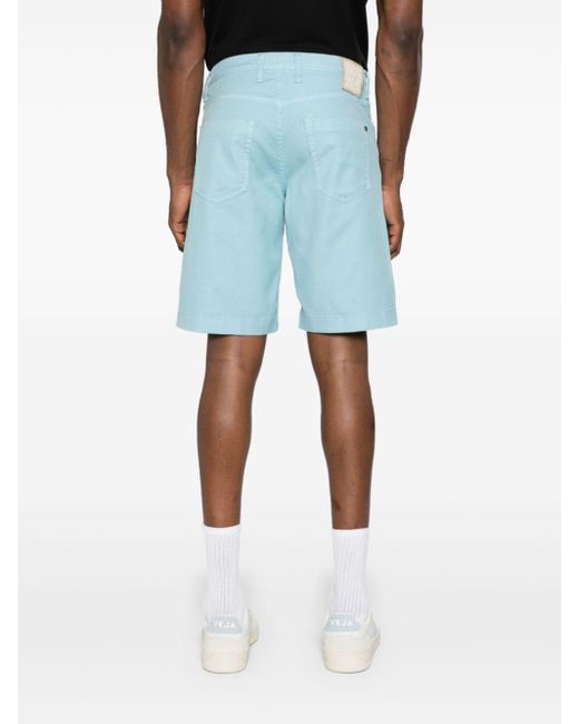Incotex Blue Mid-rise Chino Shorts for men