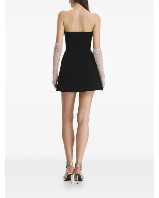 Vestiaire d'un Oiseau Libre Black Dina Embellished Off-Shoulder Dress